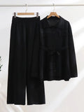 Button Down Knitted 2 Piece Loungewear Set - HEATLNDN