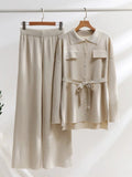 Button Down Knitted 2 Piece Loungewear Set - HEATLNDN