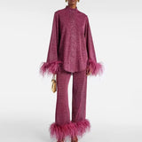 Ostrich Feathers Co Ord Set - HEATLNDN