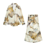 Premium Tie Die Print Shirt and Skirt Co Ord Set - HEATLNDN