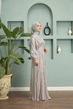 Sequin Modest Prom Dress - HEATLNDN