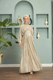Sequin Modest Prom Dress - HEATLNDN