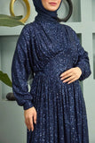 Sequin Modest Prom Dress - HEATLNDN
