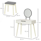 White Dressing Table with Mirror - HEATLNDN