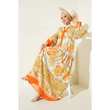 Orange Floral Print Dress - HEATLNDN | Online Fashion and Accessories Marketplace