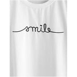 white_t-shirt_with_smile_written_on_chest