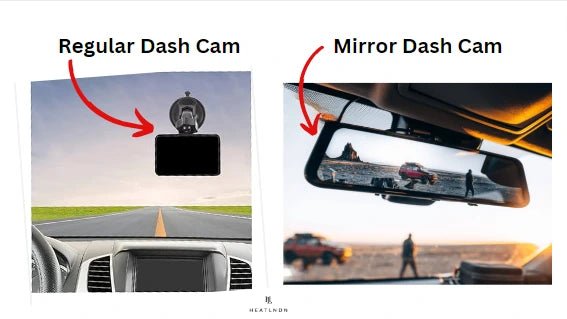 Rear View Mirror Dashcam vs Regular Dashcam - HEATLNDN