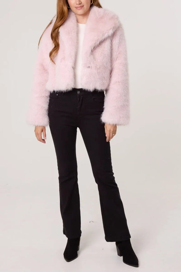 Cropped Faux Fur Jacket - HEATLNDN
