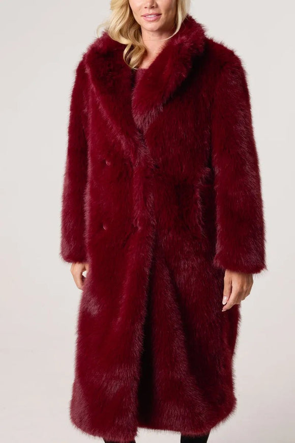 Faux Fur Long Coat - HEATLNDN
