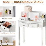 HOMCOM White Dressing Table - HEATLNDN