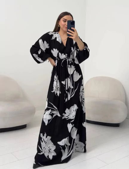 Long Sleeve Floral Modest Maxi Dress | HEATLNDN Long Sleeve Floral Modest Maxi Dress | HEATLNDN