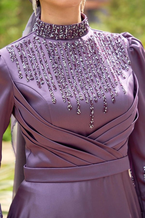 strapless open back dress Off-the-Shoulder Sequins Short Prom Dress With Slit Party Gowns – Ballbella main image 0