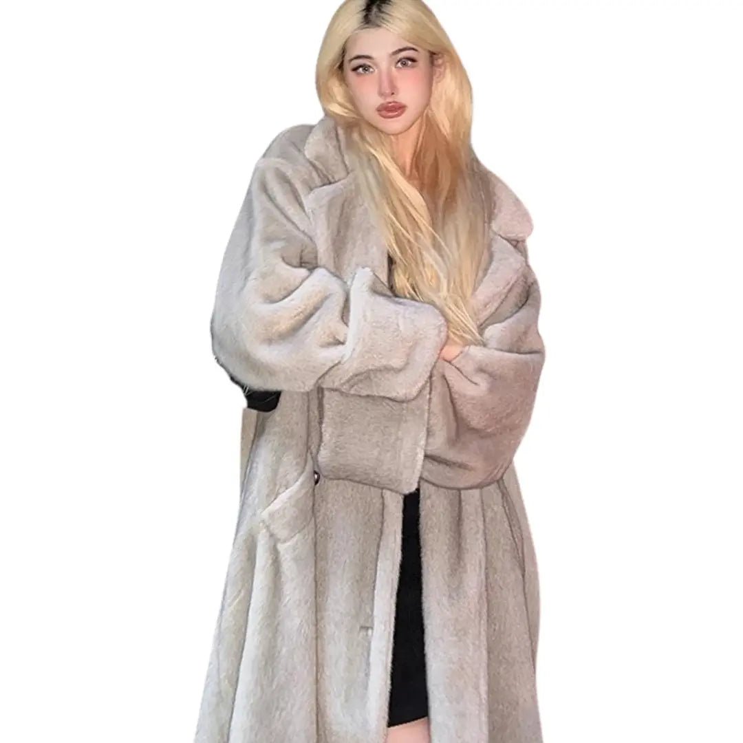 Oversized faux fur coat online