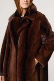 Plush Midi Brown Faux Fur Coat - HEATLNDN