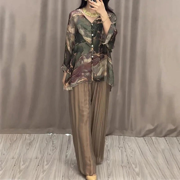 Premium Marble Print Modest Co Ord Set - HEATLNDN