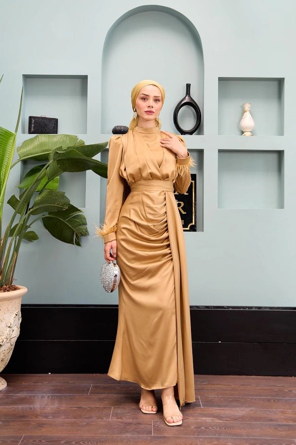 Satin Evening Modest Prom Dress | HEATLNDN Satin Evening Modest Prom Dress | HEATLNDN