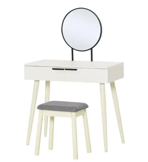 White Dressing Table with Mirror - HEATLNDN