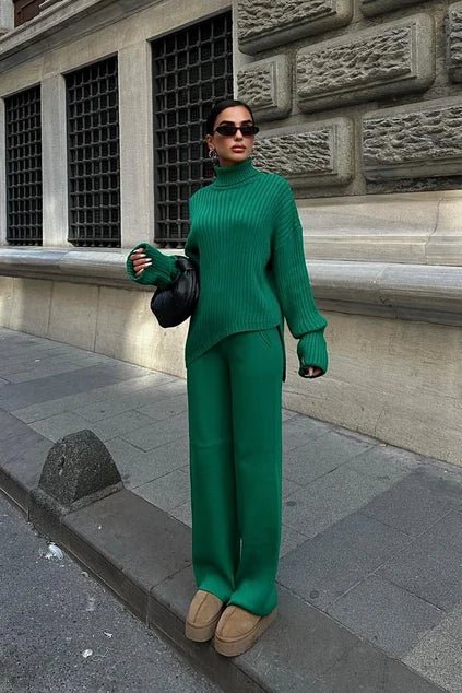 Wide Leg Knitted Lounge Wear Set Topshop Loungewear Knitted Cable