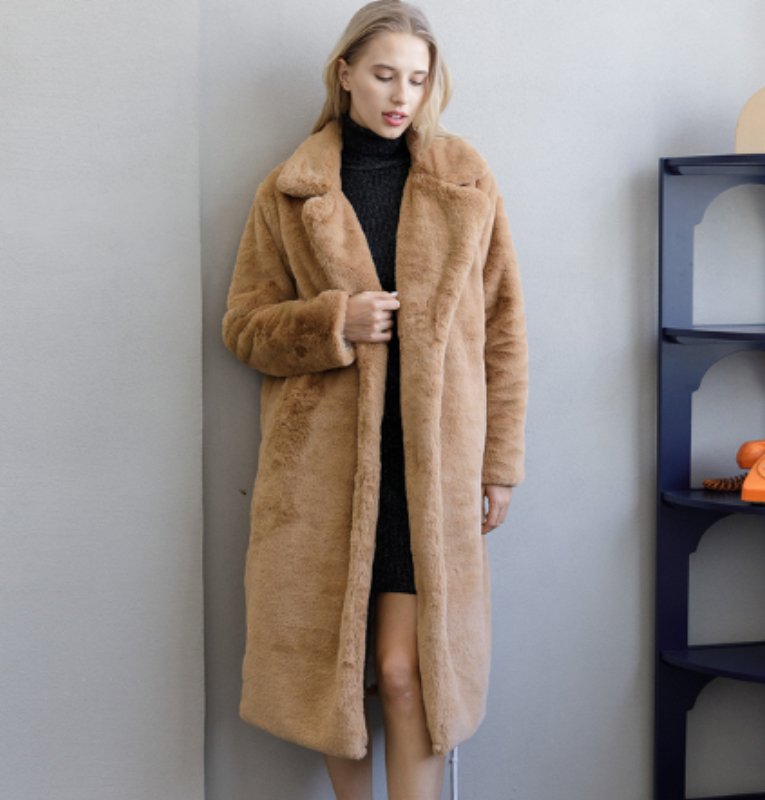 Faux fur shop coat xs