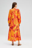 Orange Long Sleeve Dress - HEATLNDN