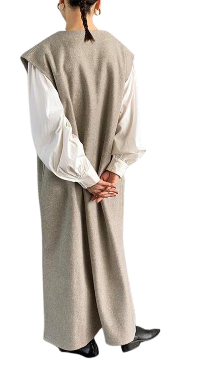 Sleeveless Long Vest Dress
