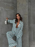 White Oversized Printed Shirt and Trouser Co-Ord Set - HEATLNDN | Online Fashion and Accessories Marketplace
